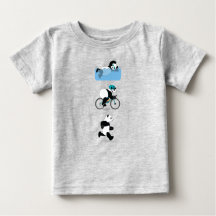 Camiseta de Babys del Triathlon de la panda