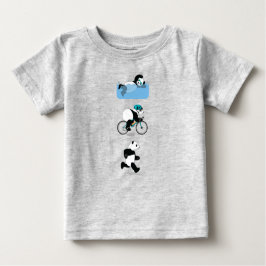 Camiseta de Babys del Triathlon de la panda