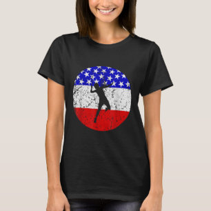 Camiseta de bádminton de bandera estadounidense - 