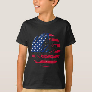 Camiseta de bádminton de la bandera americana homb