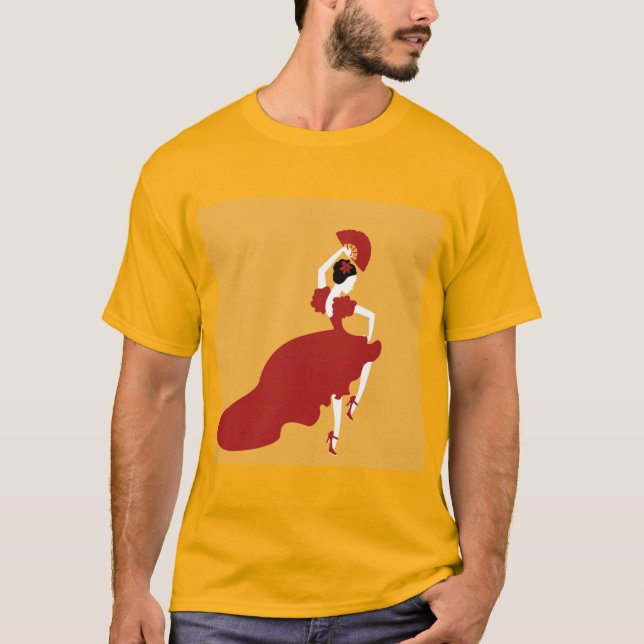 Camiseta de bailarina de flamenco (Anverso)