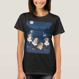 Camiseta de bailarina de oso bajo la luz de la lun