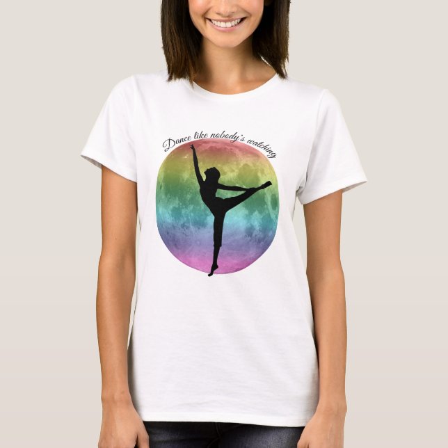Camiseta de baile "Bailarina de luna arcoiris" (Anverso)