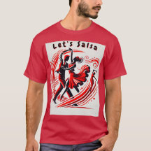 Camiseta de baile de Salsa masculina golpeando a S