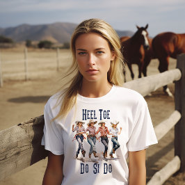 Camiseta de Baile en Línea de Talón y Punta