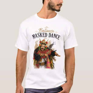 Camiseta de Baile Enmascarado Balinés