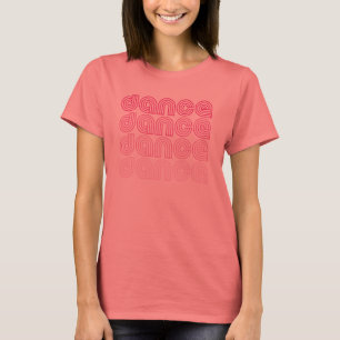 Camiseta de baile retro rosado