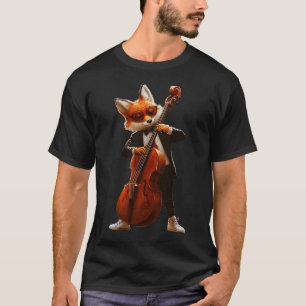 Camiseta de Bajista de Jazz Classy Fox Músico Anim