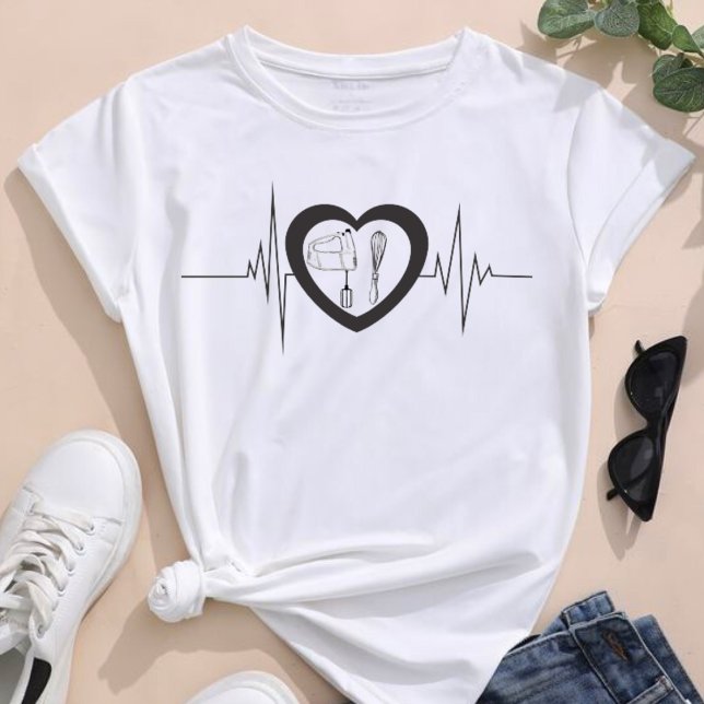 Camiseta de Baking Heartbeat, camiseta de regalo p (Subido por el creador)