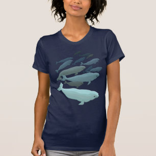 Camiseta de ballena beluga para hombre y mujer Cam