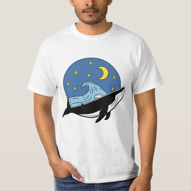 Camiseta de ballena celeste (Anverso)