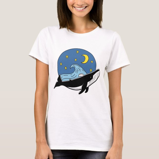 Camiseta de ballena celeste (Anverso)