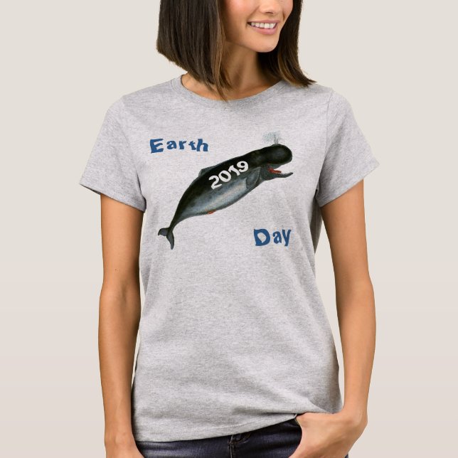 Camiseta de ballena del Día de la Tierra (Anverso)