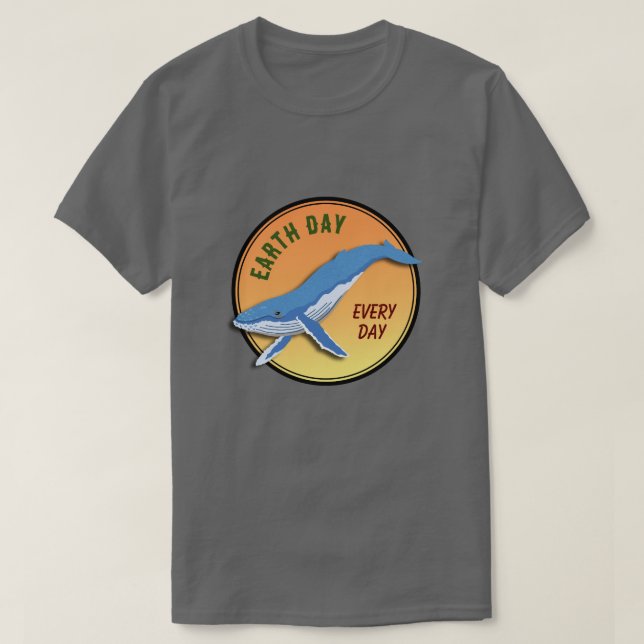 Camiseta de ballena del Día de la Tierra (Diseño del anverso)