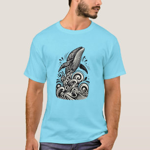 Camiseta de ballena polinesia