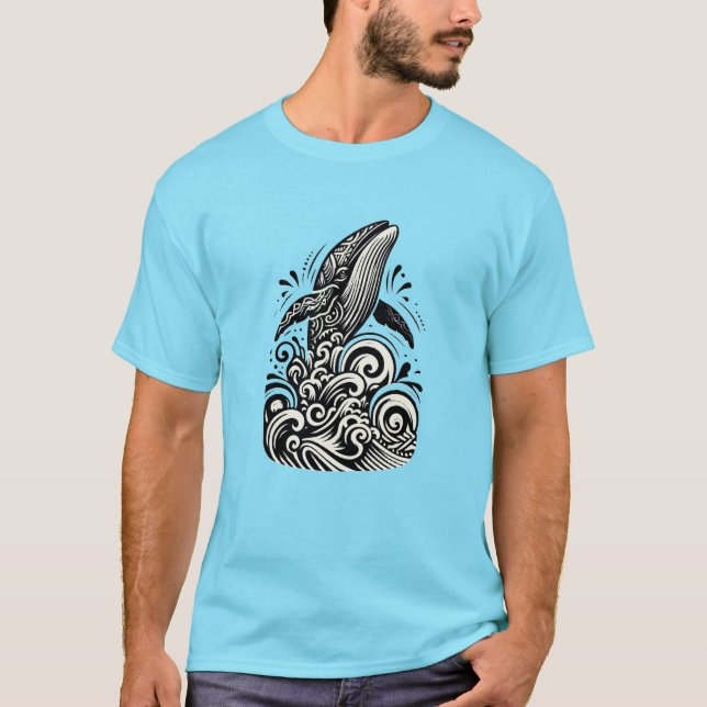 Camiseta de ballena polinesia (Anverso)