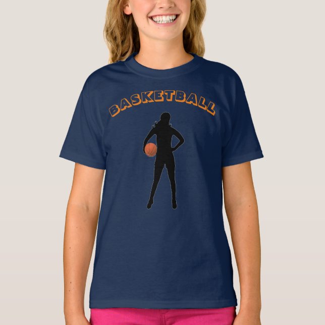 Camiseta de baloncesto de chica con nombre y númer (Anverso)