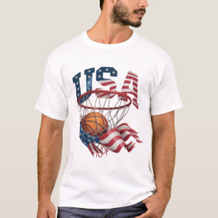 Camiseta de Baloncesto de EE. UU., Aro de Bandera