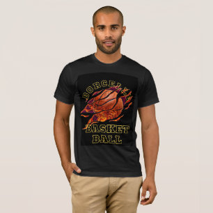 Camiseta de baloncesto en llamas