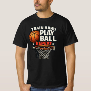 Camiseta de Baloncesto Entrena Duro Juega Balón Re