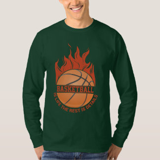 Camiseta de Baloncesto Es Vida Bola en Llamas