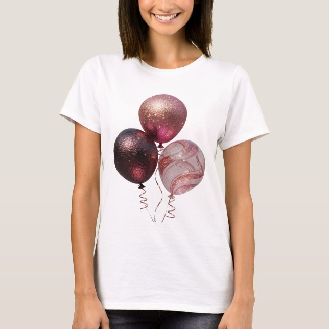 Camiseta de BALONES BRILLANTES de Plata Artística (Anverso)