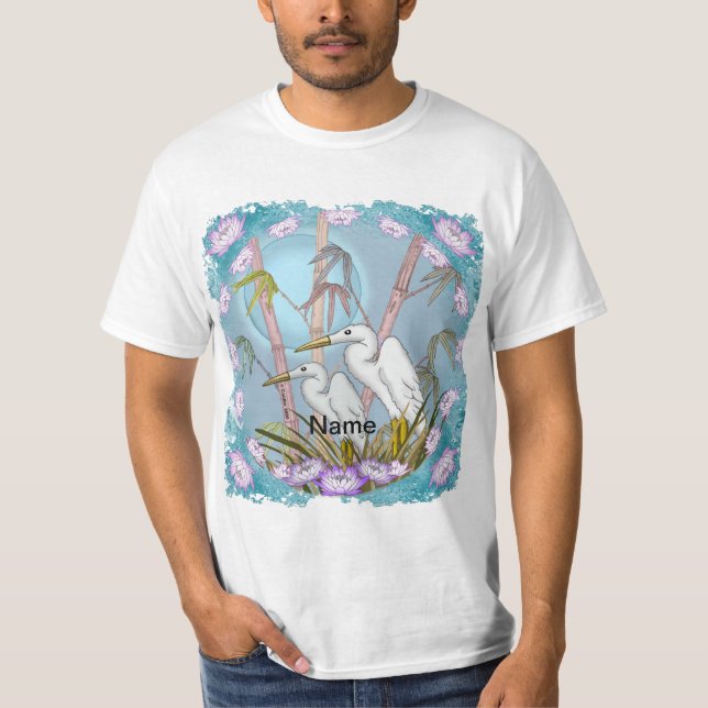 Camiseta de Bambú Cranes (Anverso)