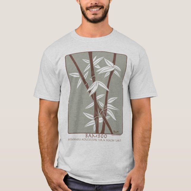Camiseta de bambú sostenible de la impresión (Anverso)