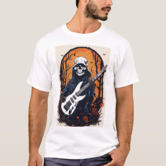 Camiseta de banda encorvada