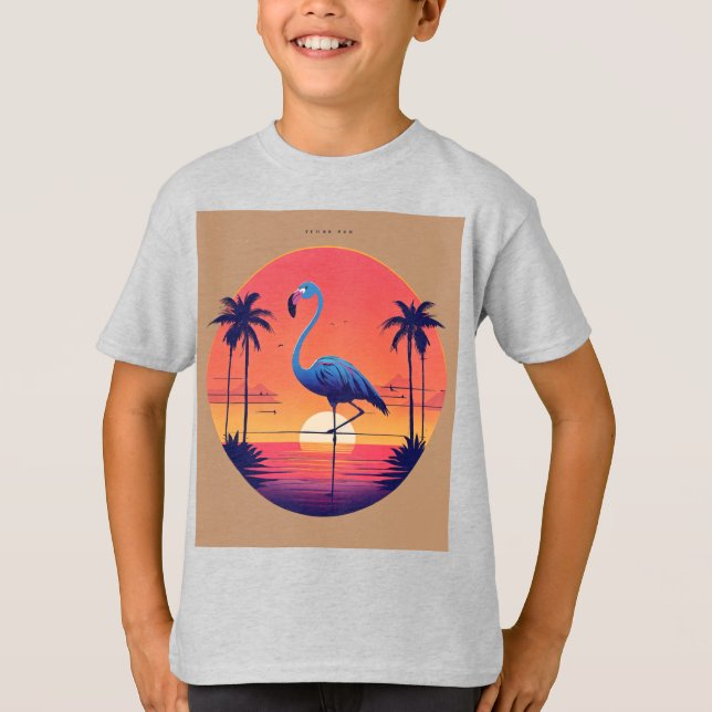 Camiseta de bandada de dibujos animados – Pájaros  (Anverso)