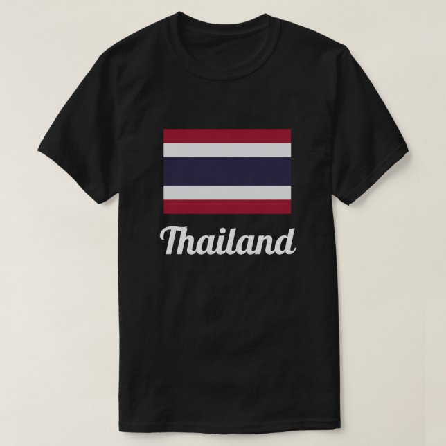 Camiseta de bandera básica de Tailandia (Diseño del anverso)