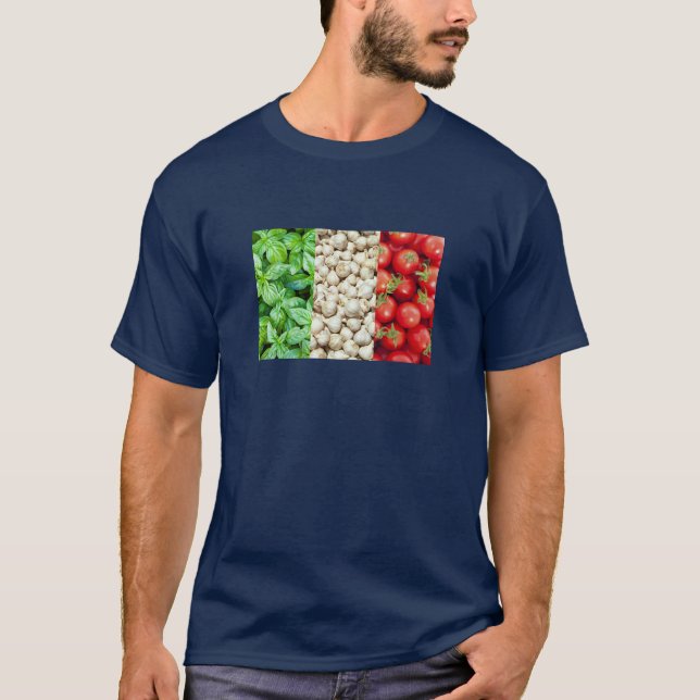 Camiseta de bandera de la comida italiana (Anverso)
