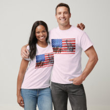 Camiseta de bandera estadounidense de apoyo milita