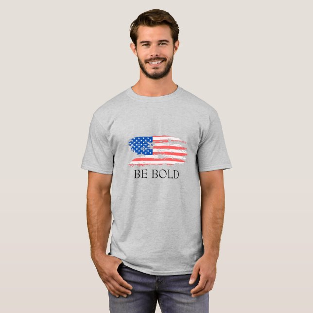 CAMISETA DE BANDERA ESTADOUNIDENSE - SER NEGRO (Anverso completo)