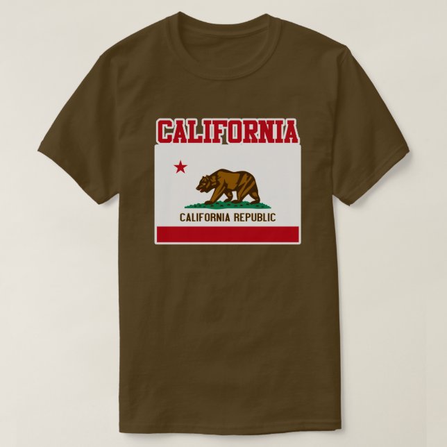 Camiseta de bandera estatal de California (Diseño del anverso)