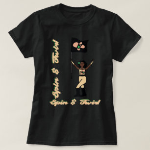 Camiseta de bandera Flor de melocotón