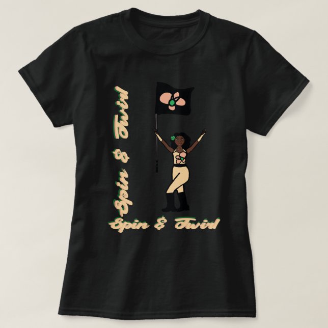 Camiseta de bandera Flor de melocotón (Diseño del anverso)
