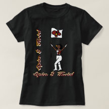 Camiseta de bandera Flor Roja