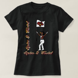 Camiseta de bandera Flor Roja