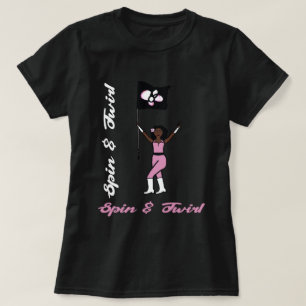 Camiseta de bandera flor rosa