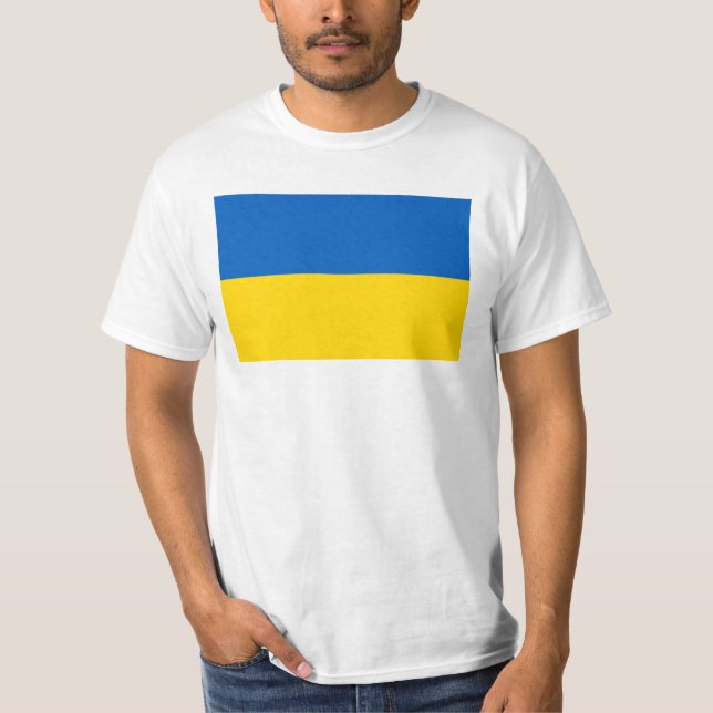 Camiseta de bandera nacional de Ucrania (Anverso)
