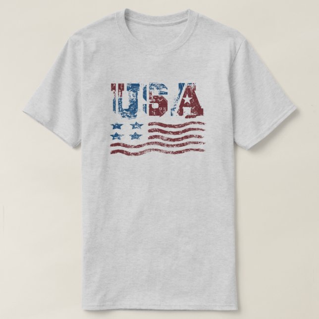 Camiseta de bandera patriótica de Estados Unidos (Diseño del anverso)