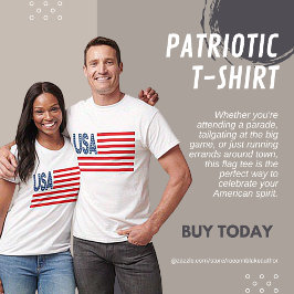 Camiseta de bandera patriótica de Estados Unidos