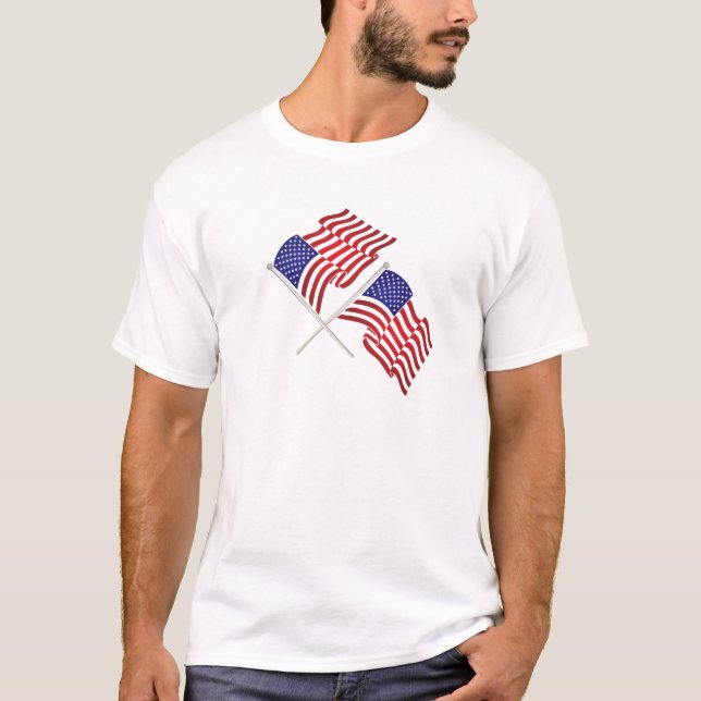 Camiseta de bandera patriótica masculina (Anverso)