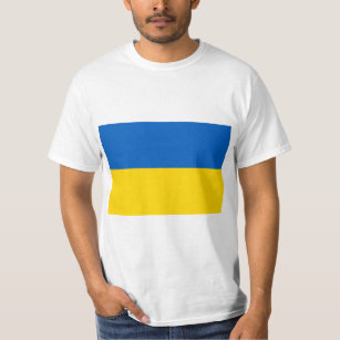 Camiseta de bandera simple de Ucrania