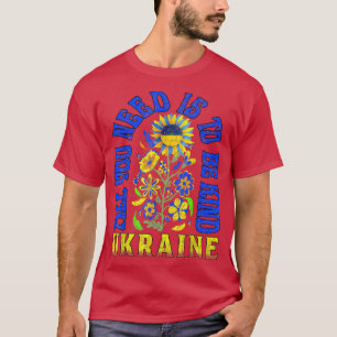 Camiseta de bandera ucraniana de girasol apoyo a U