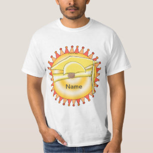 Camiseta de banderín de gorra de graduación