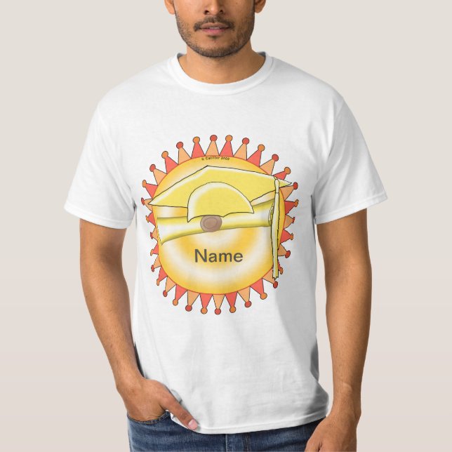 Camiseta de banderín de gorra de graduación (Anverso)