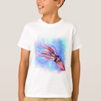 Camiseta de baño de calamar colorido