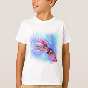 Camiseta de baño de calamar colorido